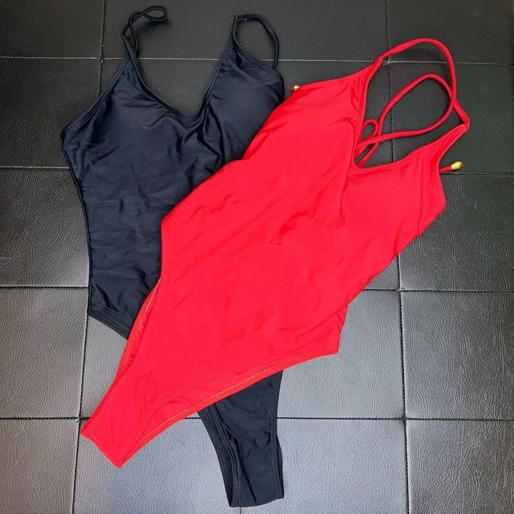 Swim Summer Beach High Cut One Piece Swimsuit Size Small